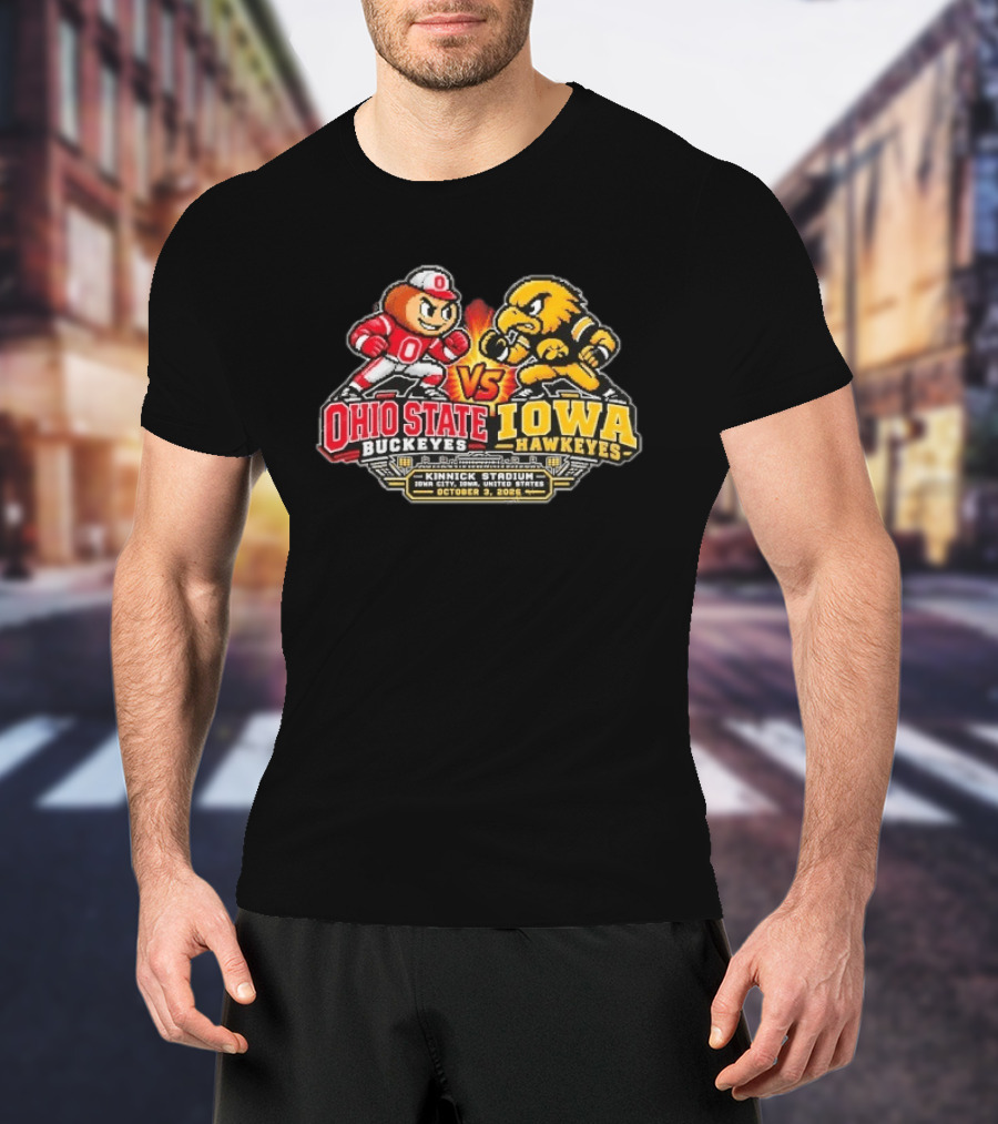 Ohio State Buckeyes Vs Iowa Hawkeyes NCAA College Football Kinnick Stadium Iowa City October 3 2026 T-Shirt