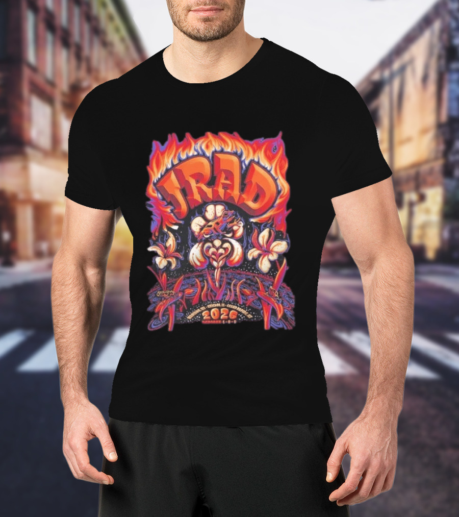 JRAD 2026 Tour With Floral Frog Flames For October In Chicago And Grand Rapids T-Shirt