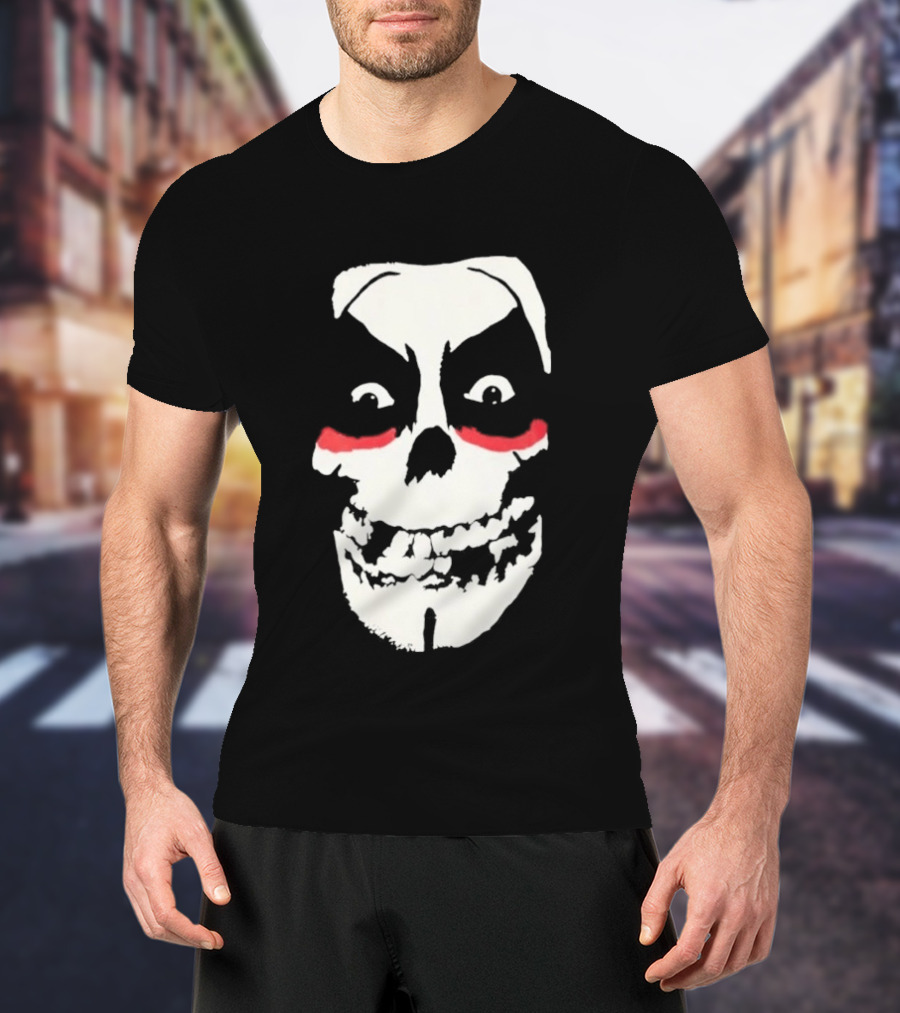 Original Misfits Skull With Danhausen Red Makeup Mechanics 2026 T-Shirt