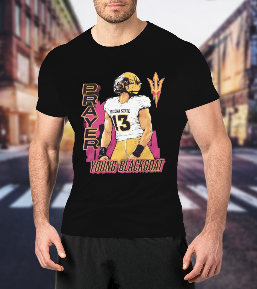 Prayer Young Blackgoat 13 Arizona State Sun Devils Football T-Shirt