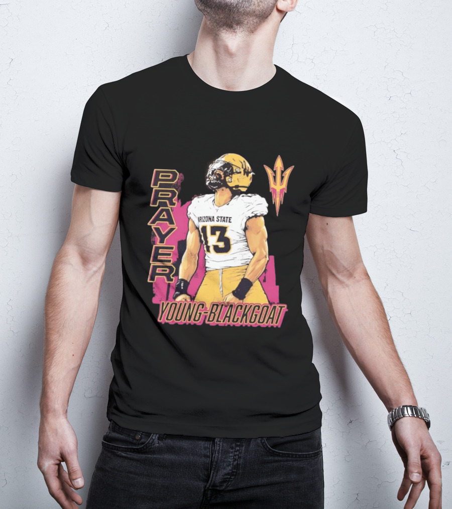 Prayer Young Blackgoat 13 Arizona State Sun Devils Football T-Shirt