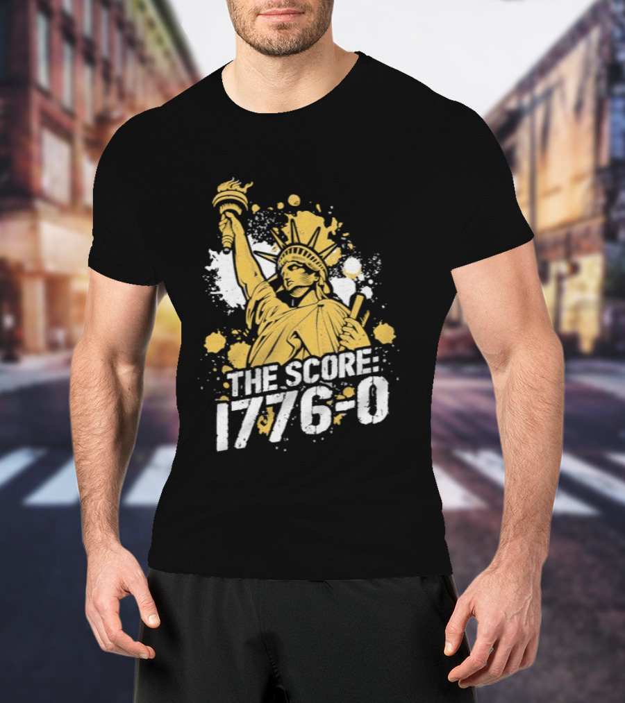 The Fat Electrician Statue Of Liberty 1776 0 Score T-Shirt