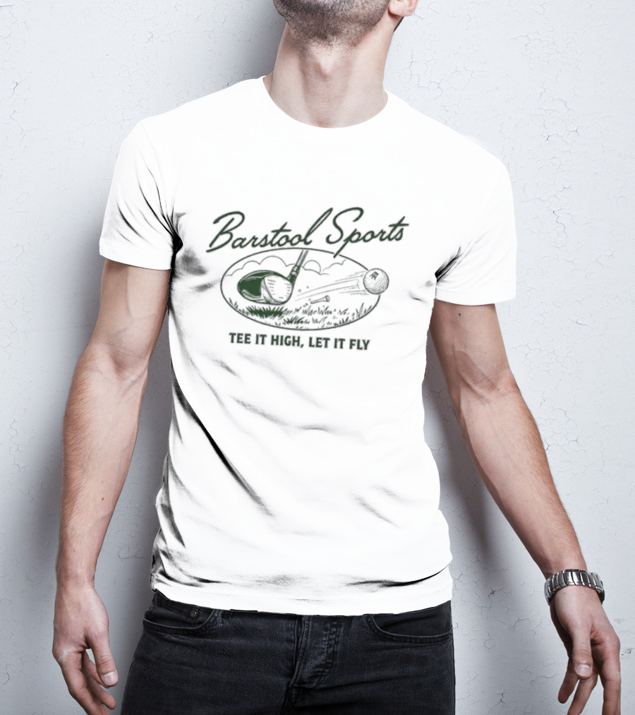 Barstool Sports It High Let It Fly Rocket Football Sky T-Shirt