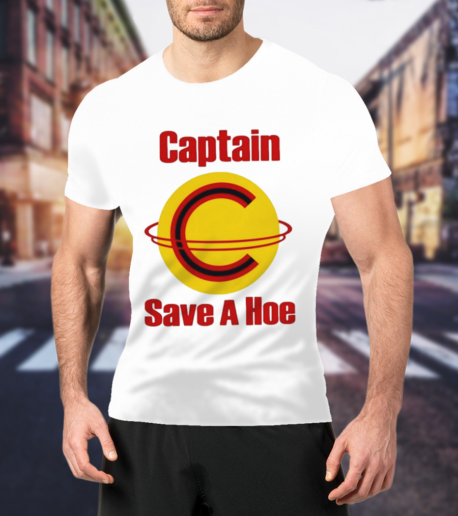 Captain Save A Hoe Humor Yellow C T-Shirt