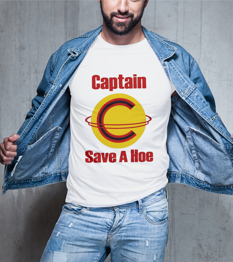 Captain Save A Hoe Humor Yellow C T-Shirt
