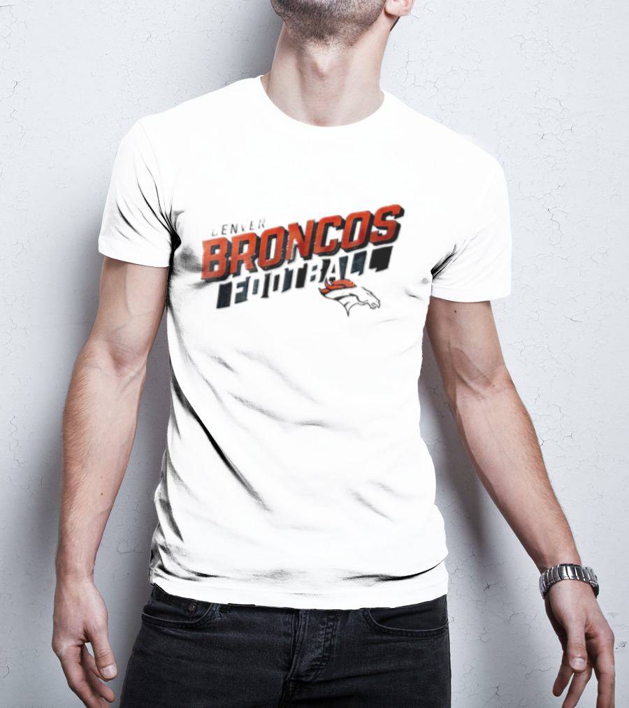 Denver Broncos Team Name NFL Football Broncos T-Shirt