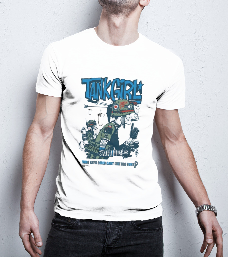 Tank Girl Charlie Don't Surf Who Says Girls Can't Like Big Guns T-Shirt