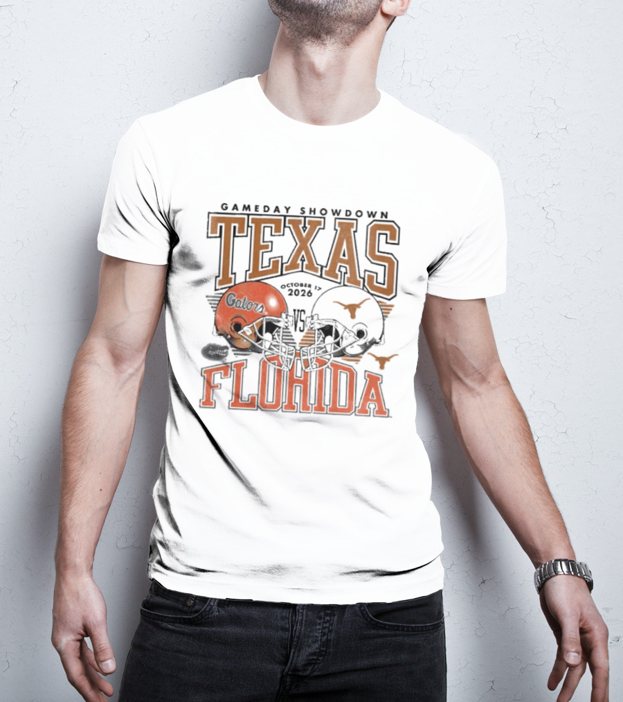 Gameday Showdown Texas Vs Florida October 17 2026 Helmets T-Shirt