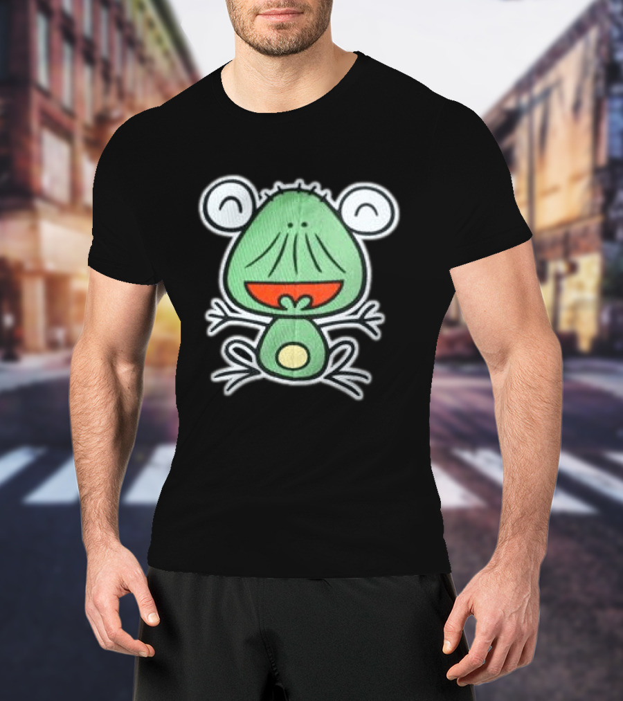 Brooklyn Museum Store Beshi Caps Cartoon Green Frog T-Shirt