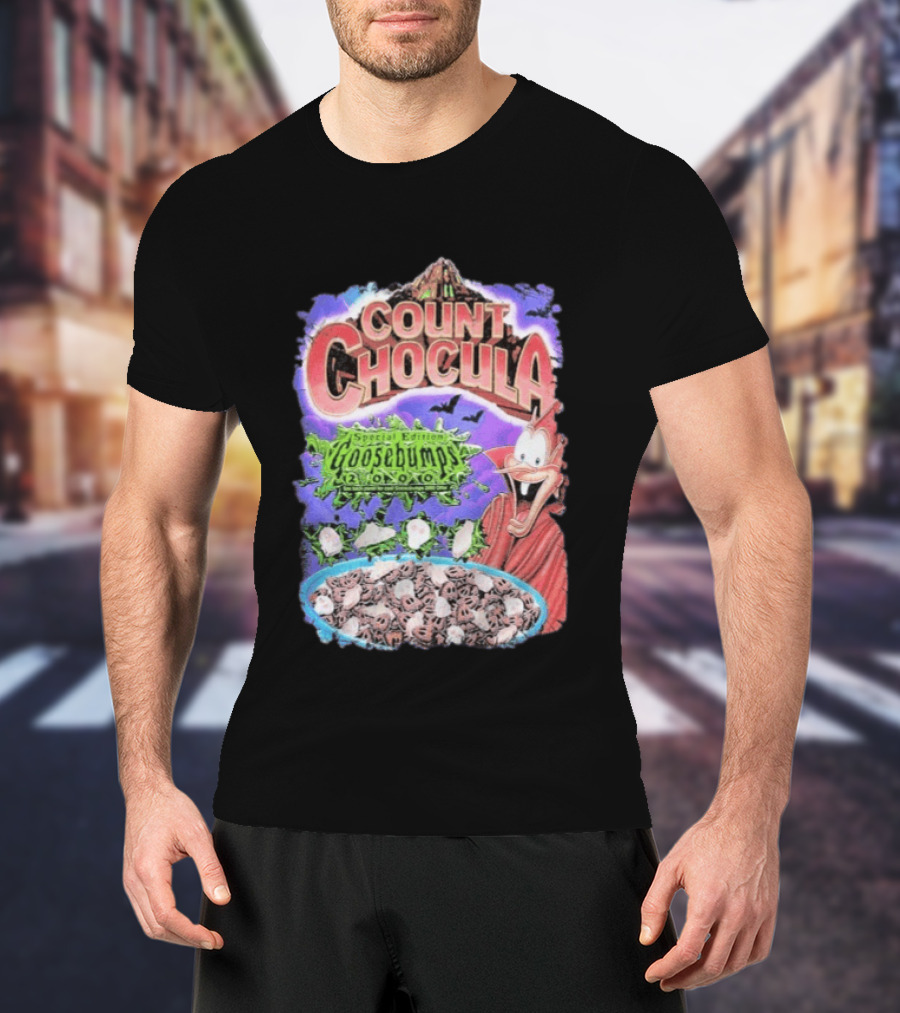 Count Chocula Special Edition Goosebumps Cereal Box T-Shirt