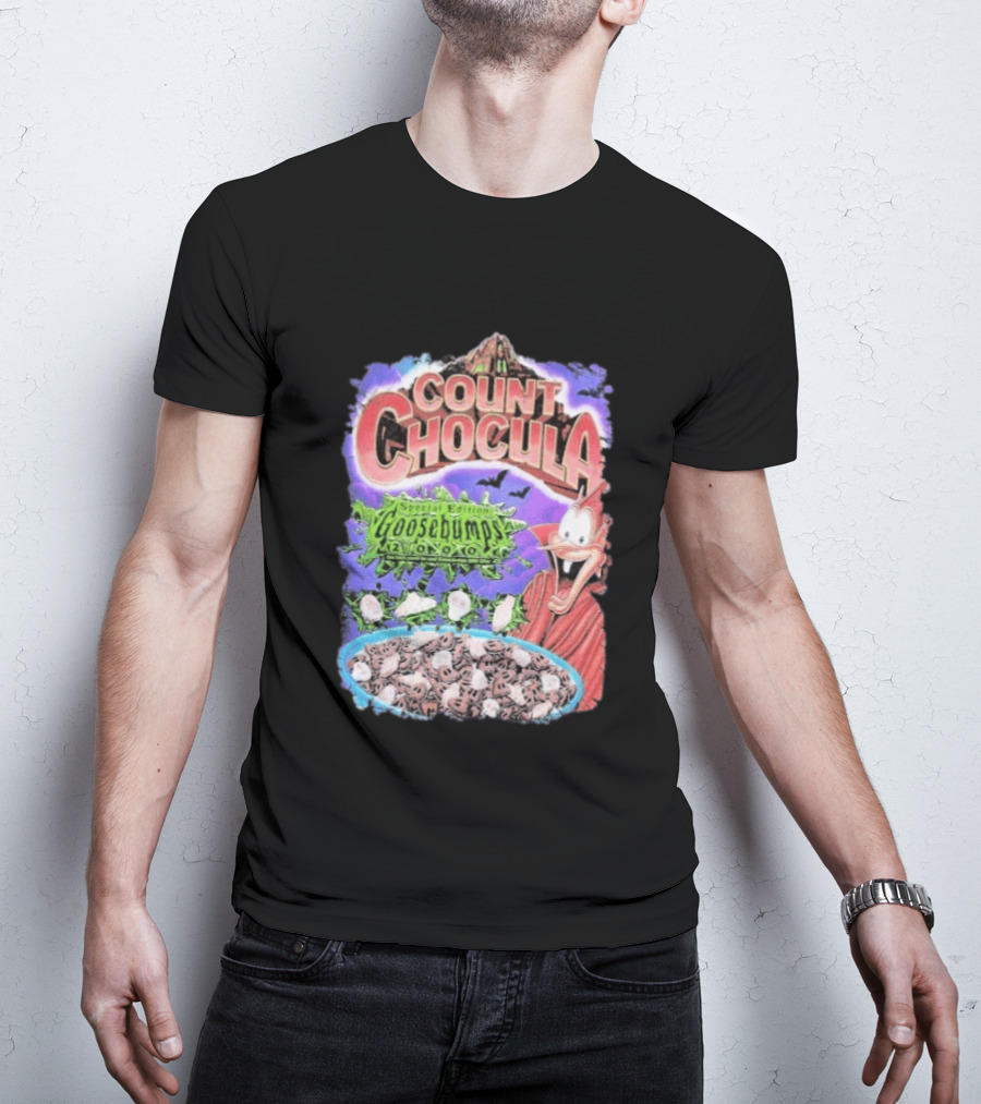 Count Chocula Special Edition Goosebumps Cereal Box T-Shirt