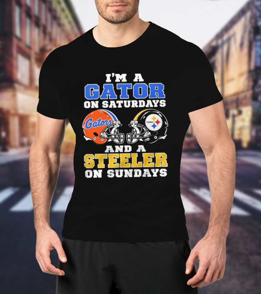 Gator On Saturdays Steeler On Sundays Football Fan Pride T-Shirt