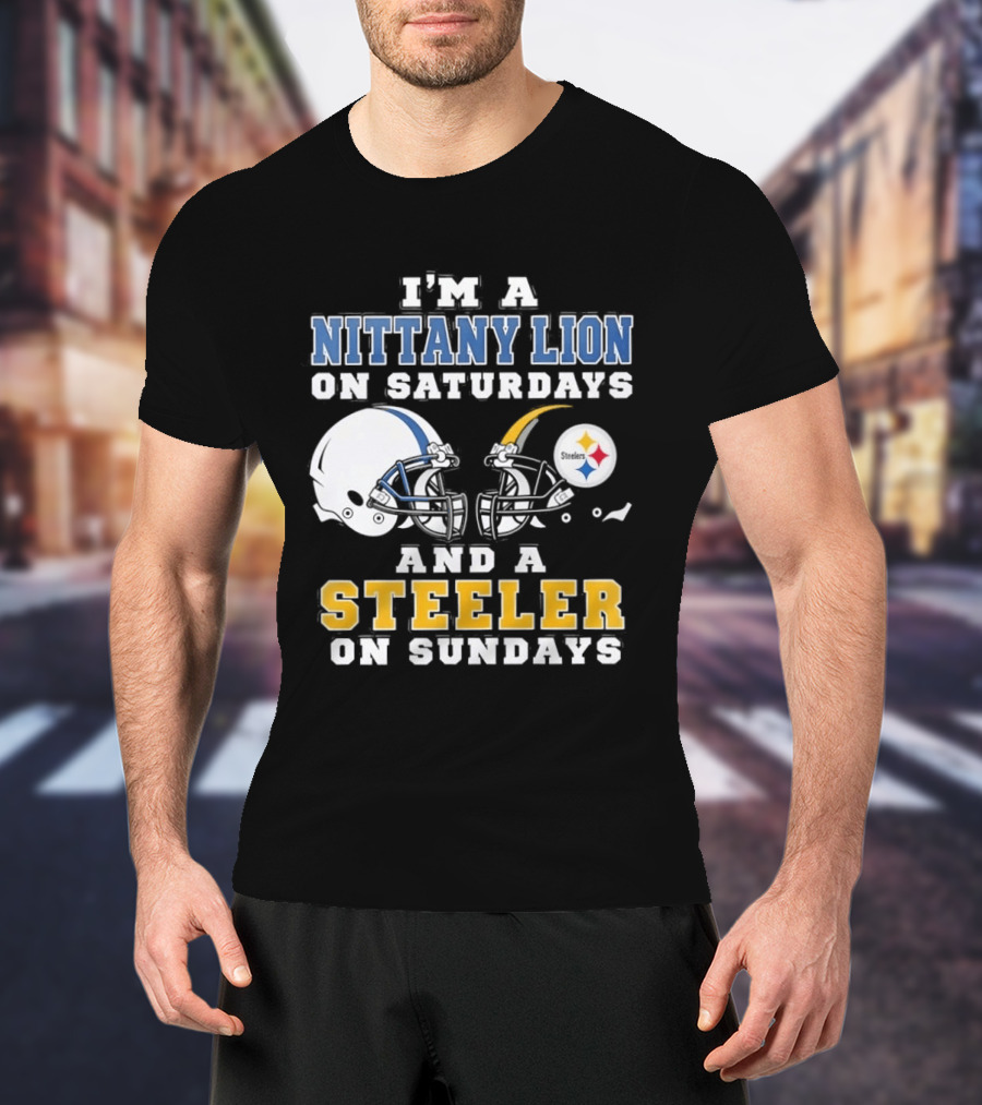 Nittany Lion Saturdays Steeler Sundays Football Fan Gear T-Shirt