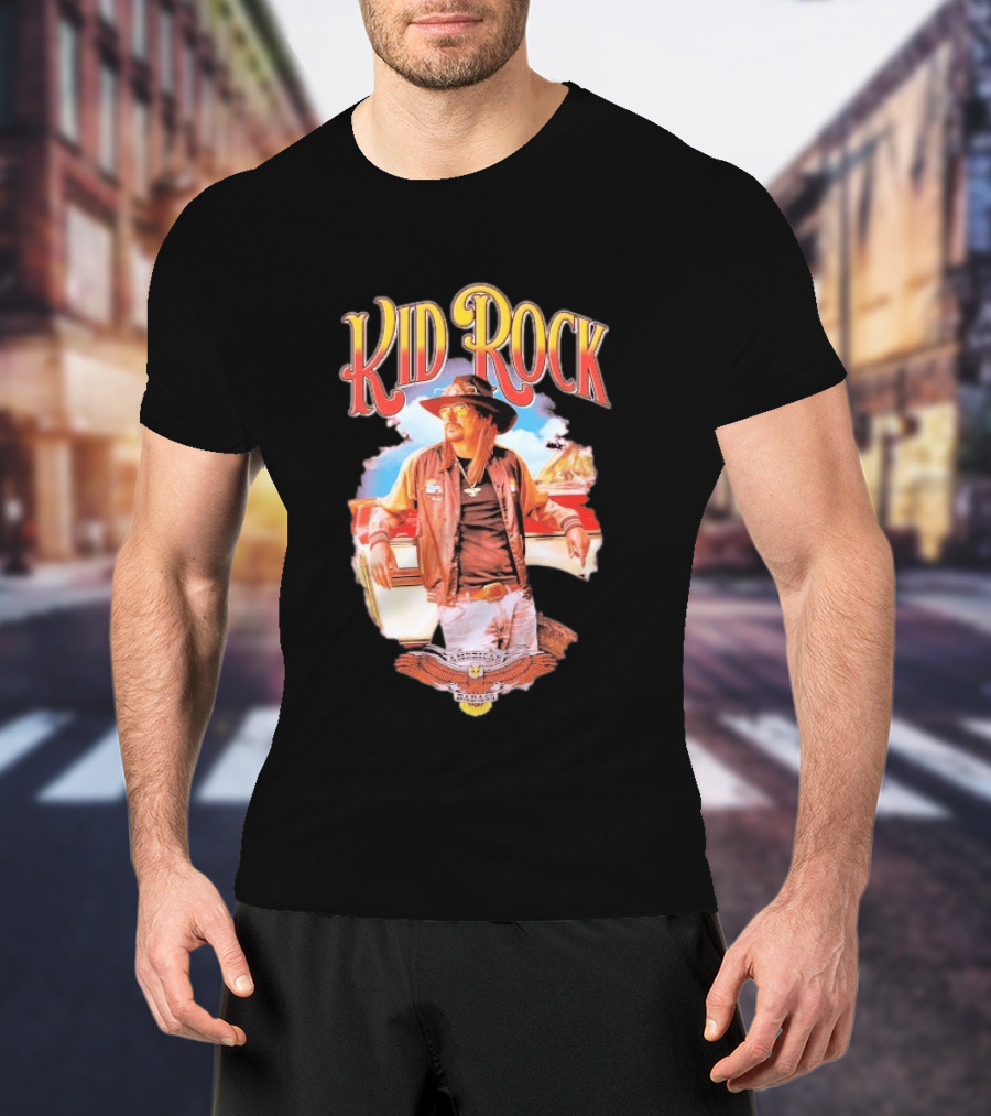 Kid Rock American Badass Mean Lean Car Scene Vintage Style Iconic Look T-Shirt