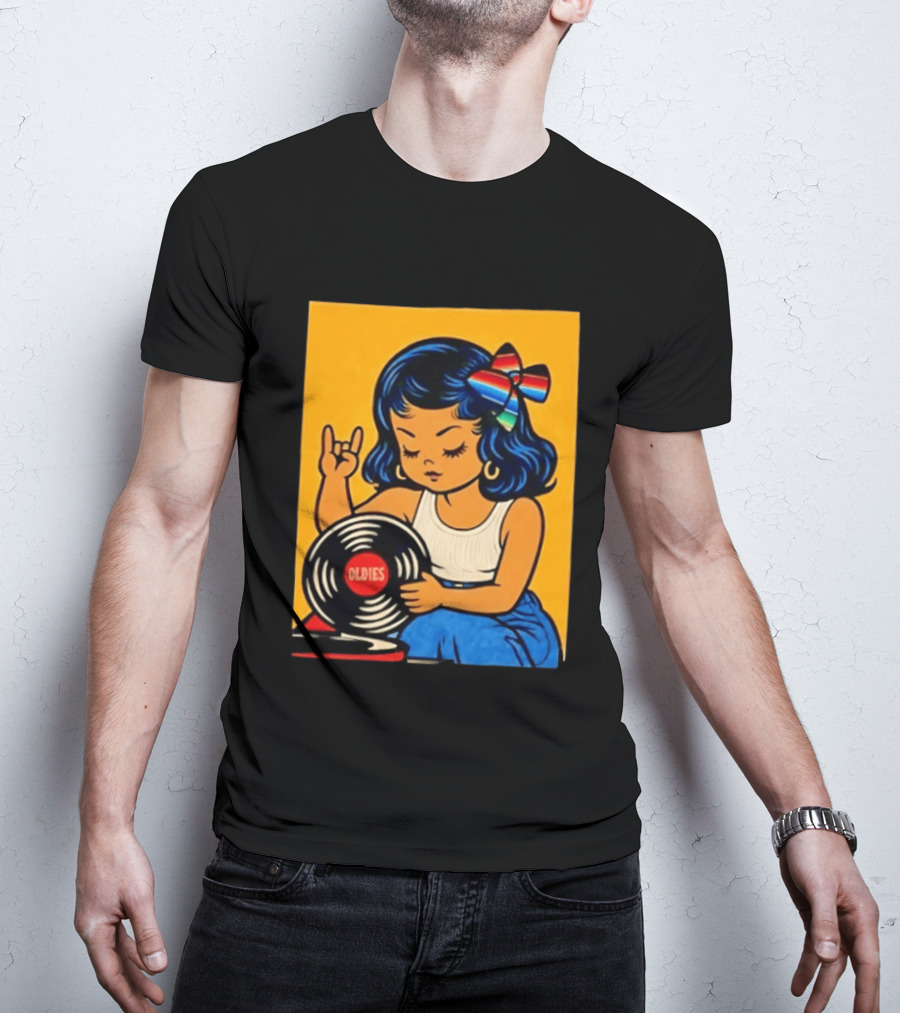 Oldies Lil Chingona Halloween 2026 Retro Record T-Shirt