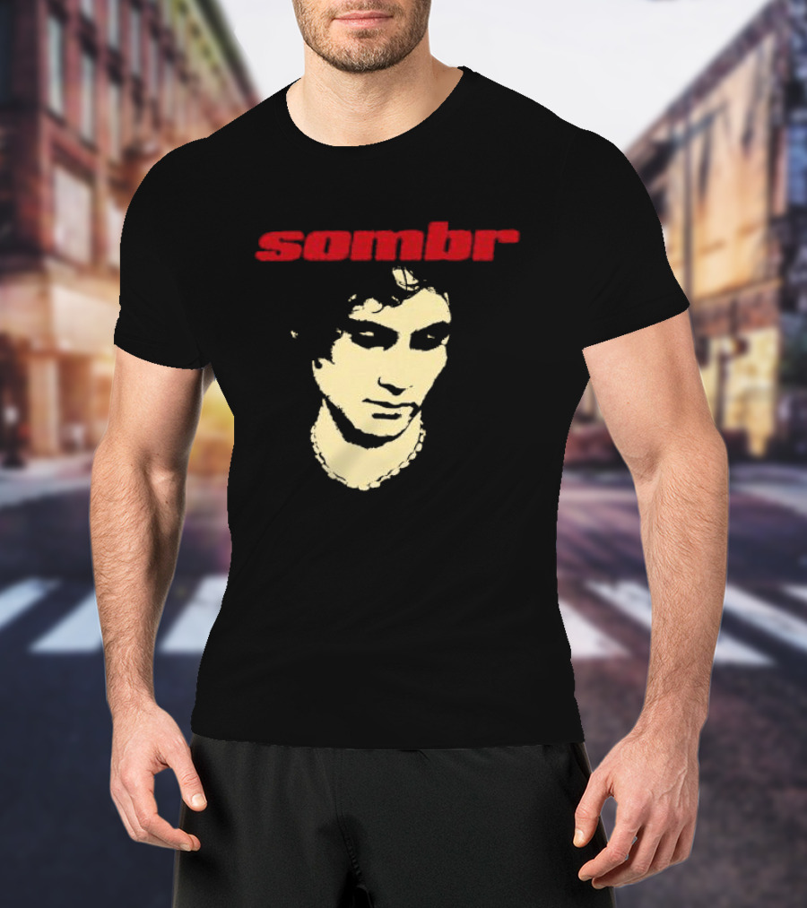 Sombr Looking Down Photo Black Tour Store T-Shirt