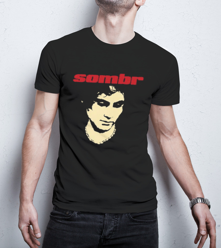 Sombr Looking Down Photo Black Tour Store T-Shirt