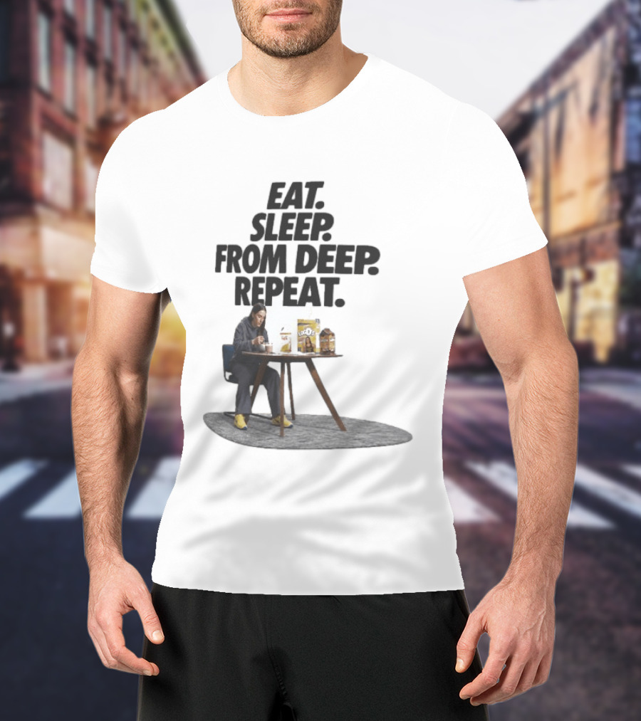 Caitlin Clark Eat Sleep From Deep Repeat Basketball Enthusiast Fun Cereal Moment T-Shirt