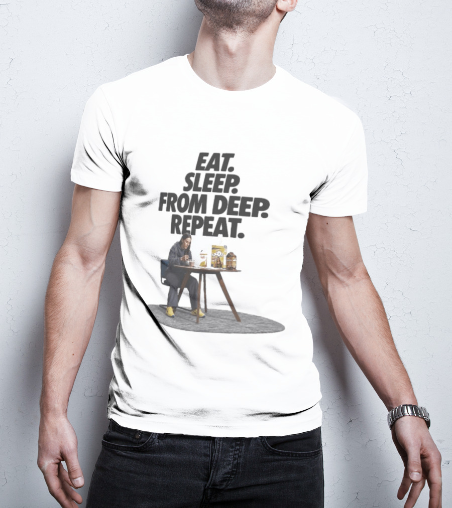 Caitlin Clark Eat Sleep From Deep Repeat Basketball Enthusiast Fun Cereal Moment T-Shirt