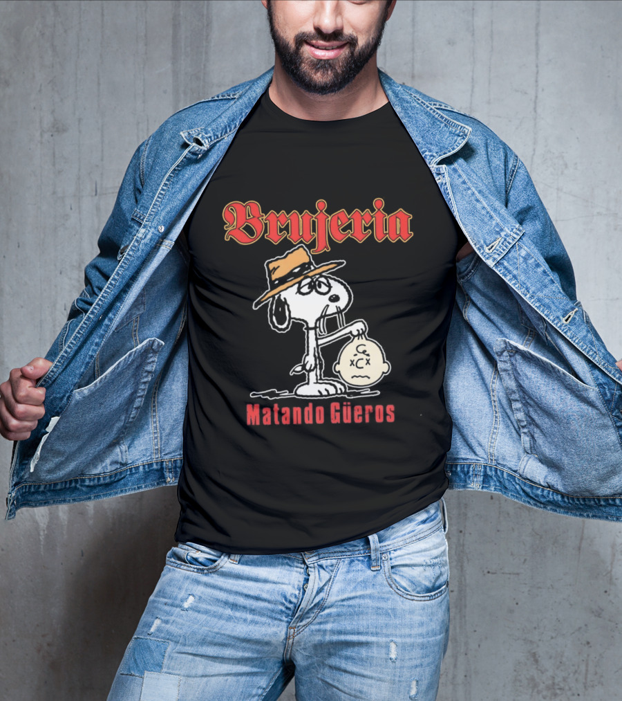 Brujeria Matando Güeros Snoopy Bootleg Metal Band Hat T-Shirt