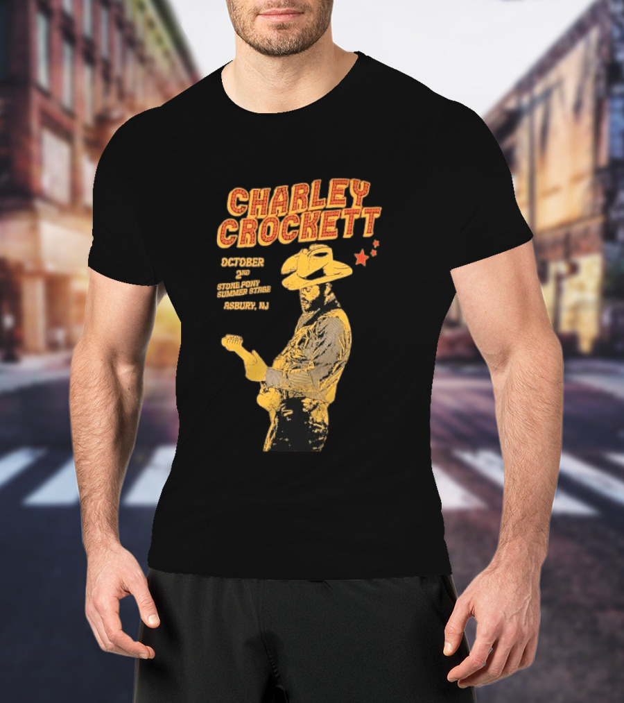 Charley Crockett October 2 Stone Pony Summer Stage Asbury Park NJ T-Shirt