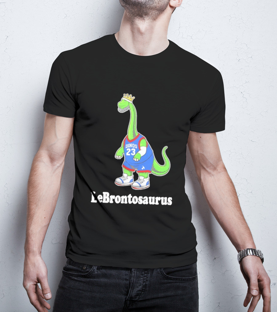 LeBrontosaurus 23 Dinos Dinosaur Basketball Crown Basketball T-Shirt