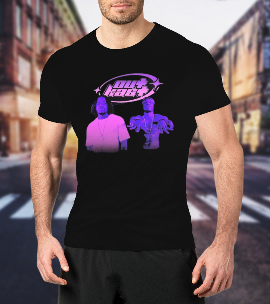 Outkast Big Boi André 3000 Purple Style Iconic Duo T-Shirt