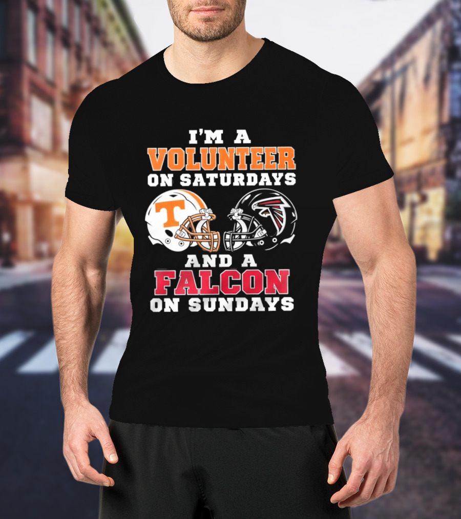 I'm A Volunteer On Saturdays Tennessee Fan Falcons Supporter On Sundays T-Shirt