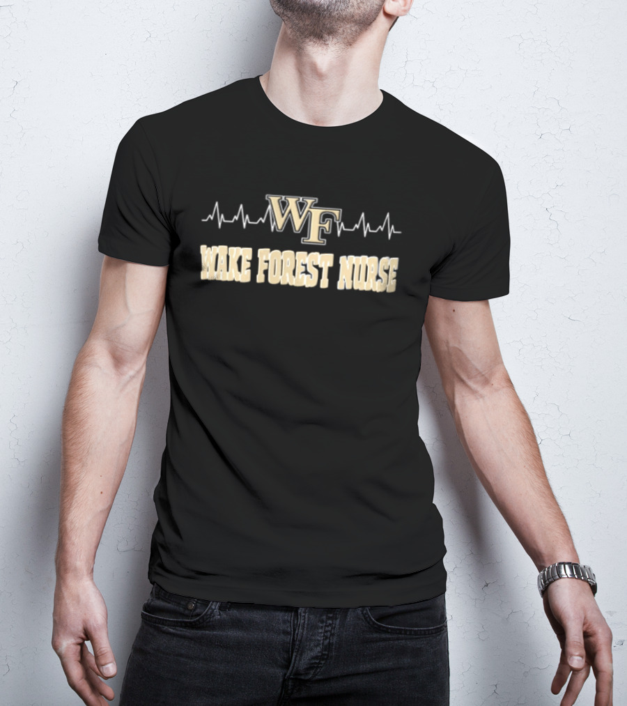 WF Wake Forest Nurse Heartbeat T-Shirt