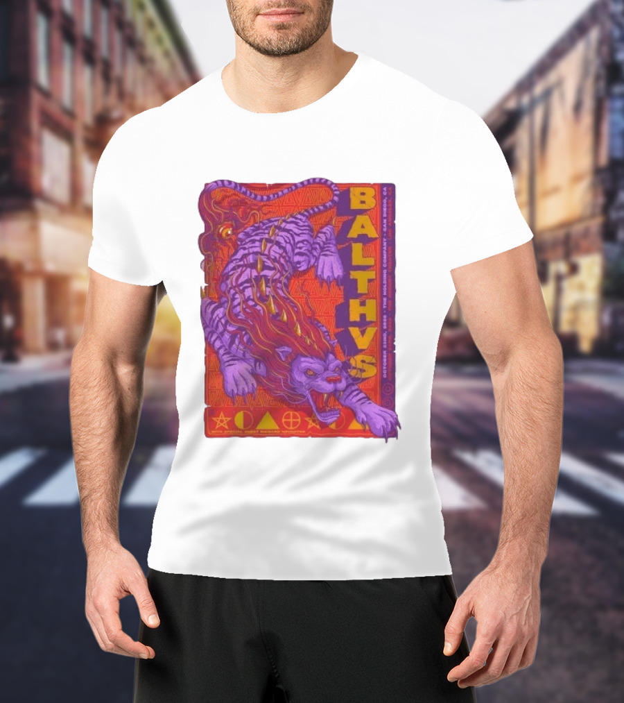 Original Balthvs San Diego Oct 2026 Featuring Richard Houghten Vibrant Lion T-Shirt