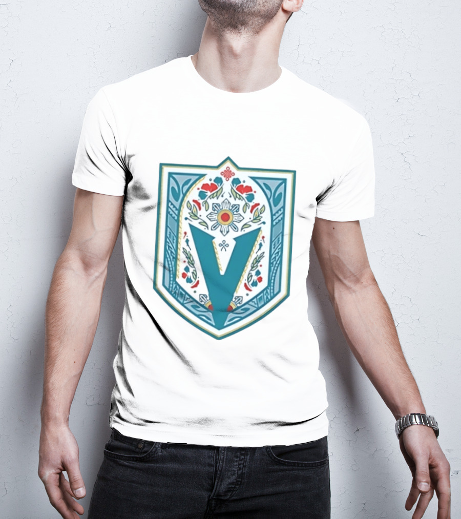 Vegas Golden Knights Floral Crest OneRealm V T-Shirt