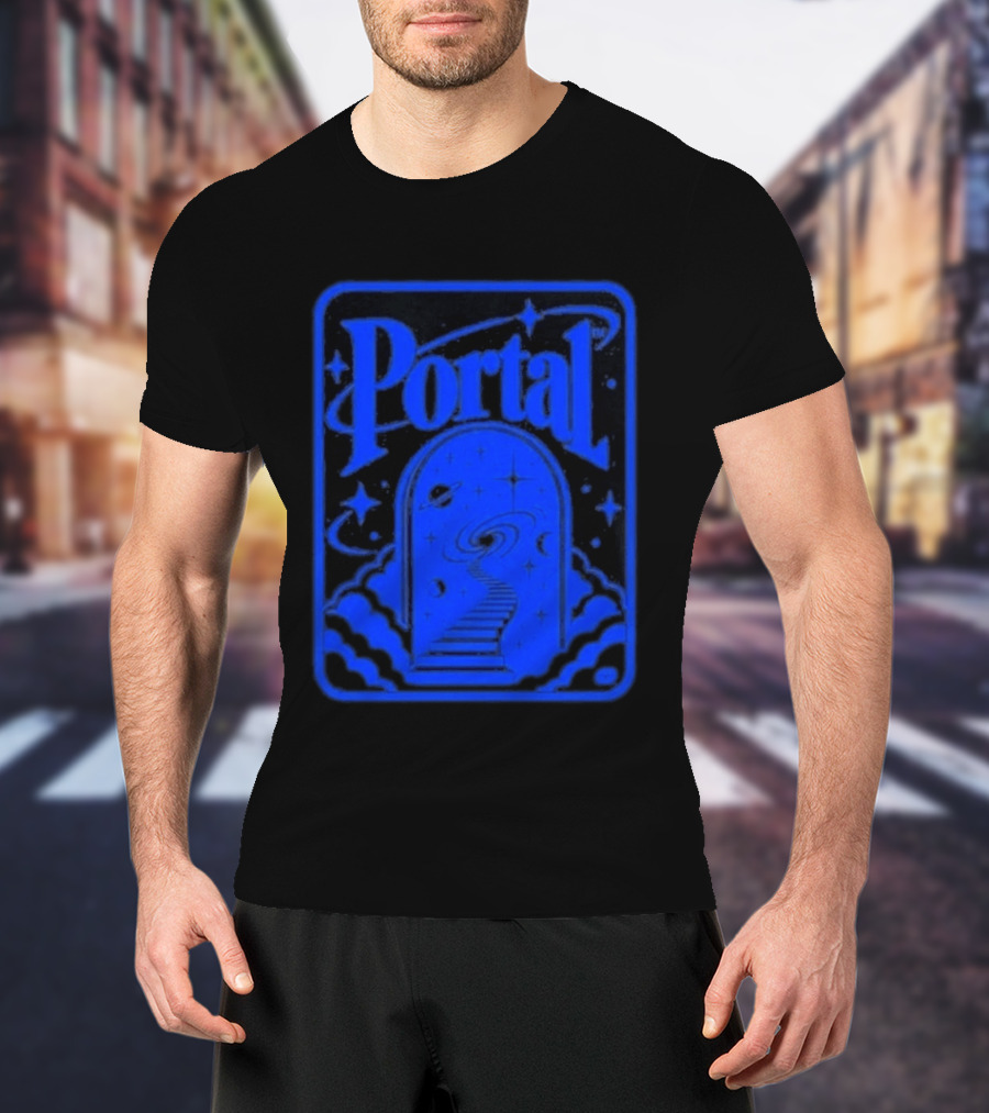 Synaptrix Labs Limited Edition Portal Cosmic Stairway Stars And Planets T-Shirt