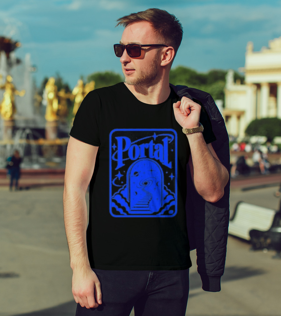 Synaptrix Labs Limited Edition Portal Cosmic Stairway Stars And Planets T-Shirt