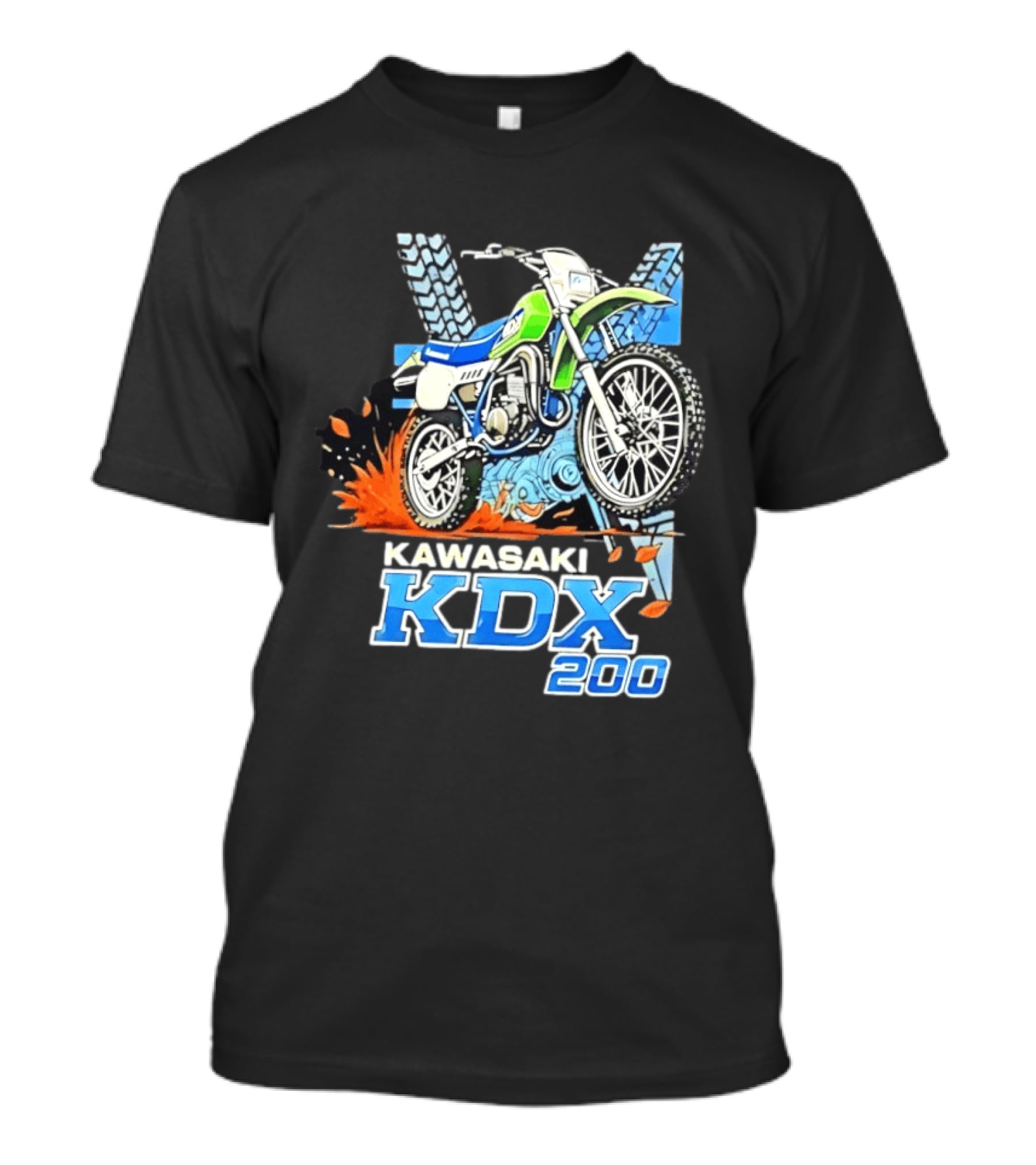 Kawasaki KDX 200 Dirt Bike Adventure Off Road T-Shirt