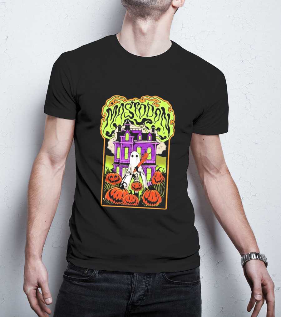 Mastodon Haunted Mansion Pumpkin Patch Halloween 2026 T-Shirt