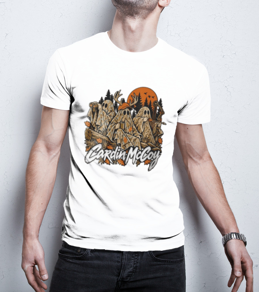 Cardin McCoy Three Ghosts Camouflage Hunting Forest Scene T-Shirt