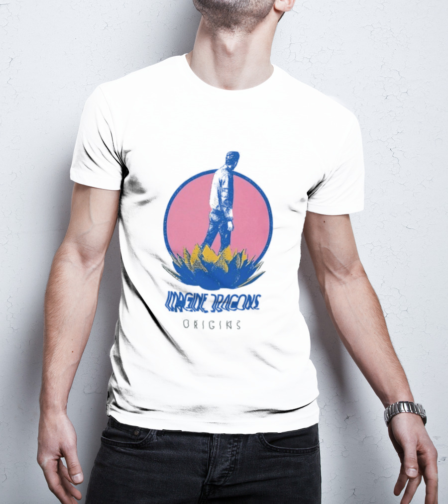 Imagine Dragons Origins Lotus Inverted Pink Circle T-Shirt