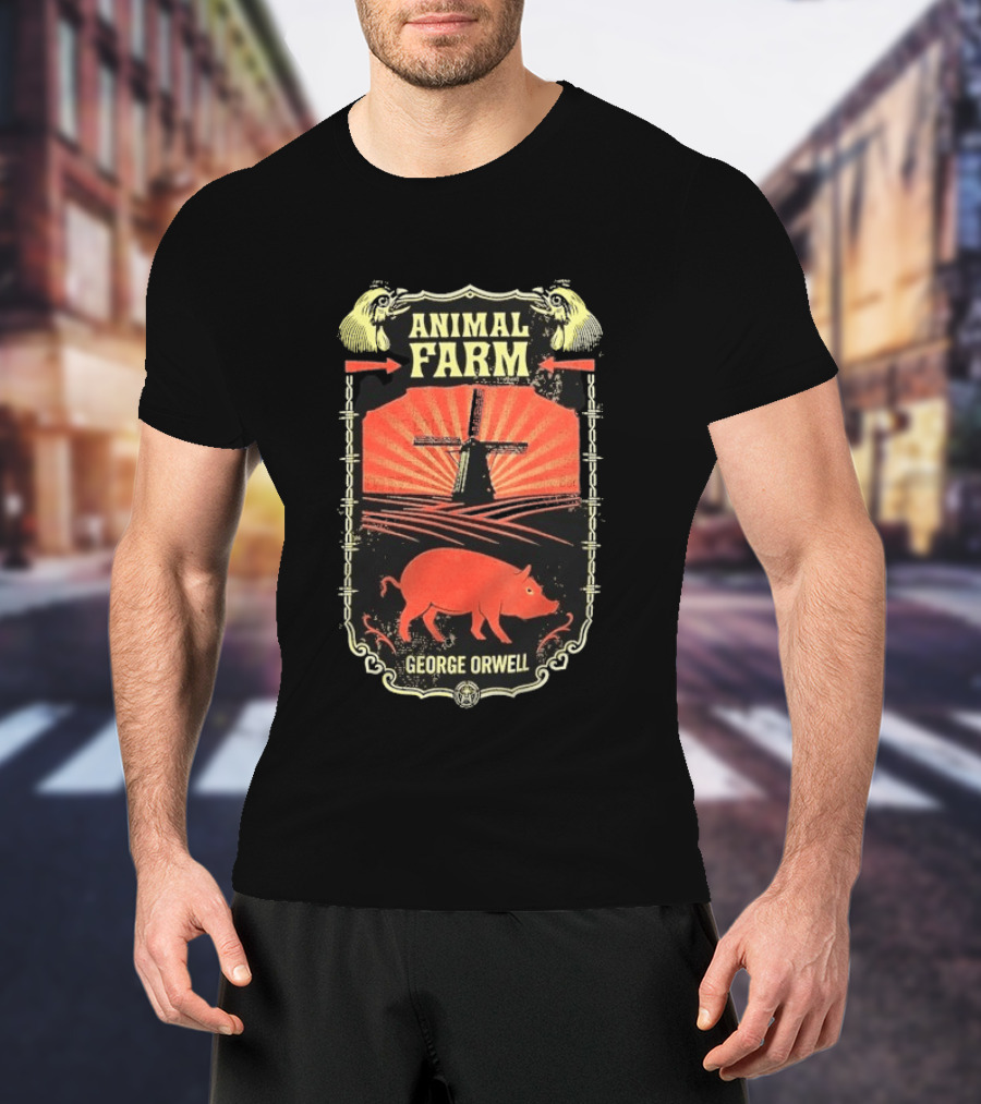 Animal Farm Obey George Orwell Classic Windmill And Pig T-Shirt
