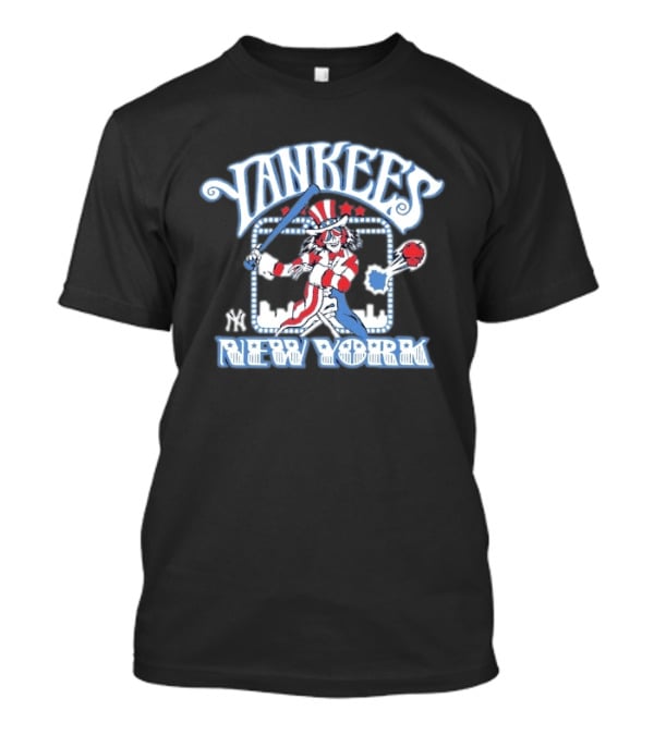 Yankees New York Grateful Dead Skeleton Patriotic Baseball T-Shirt
