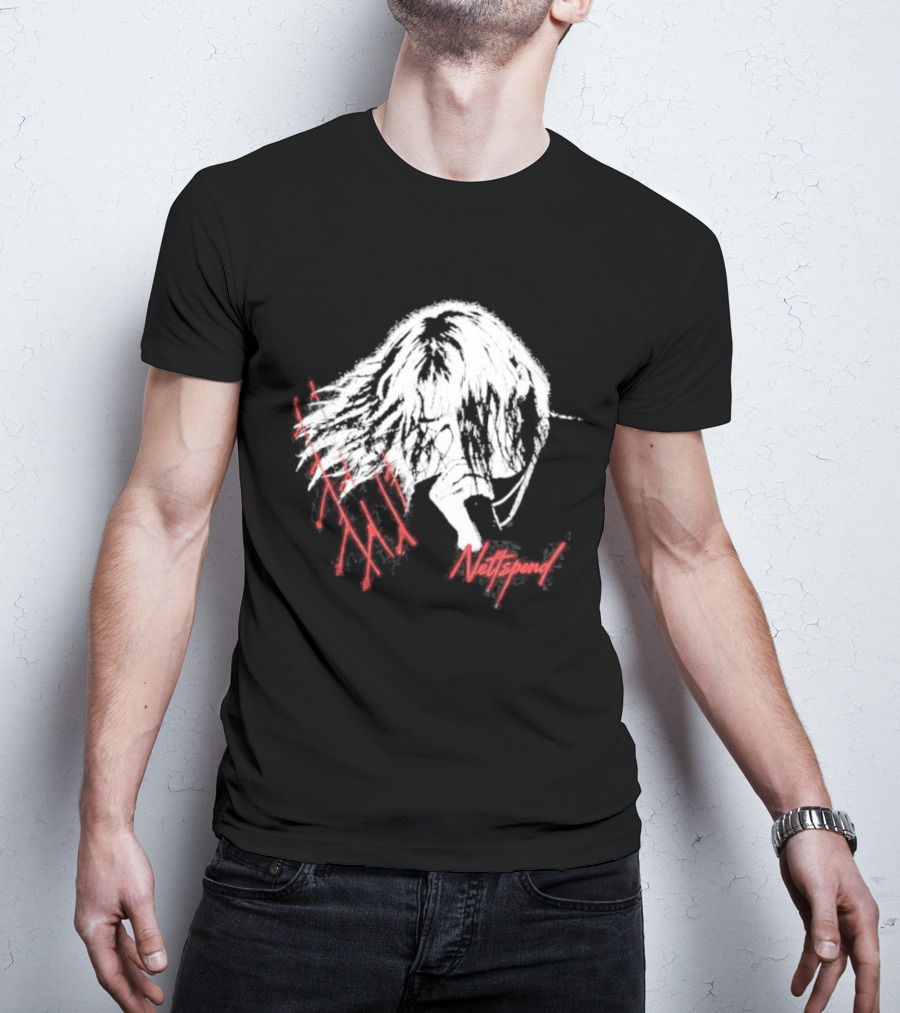 Nettspend Early Life Crisis Slash White And Red Sketch T-Shirt
