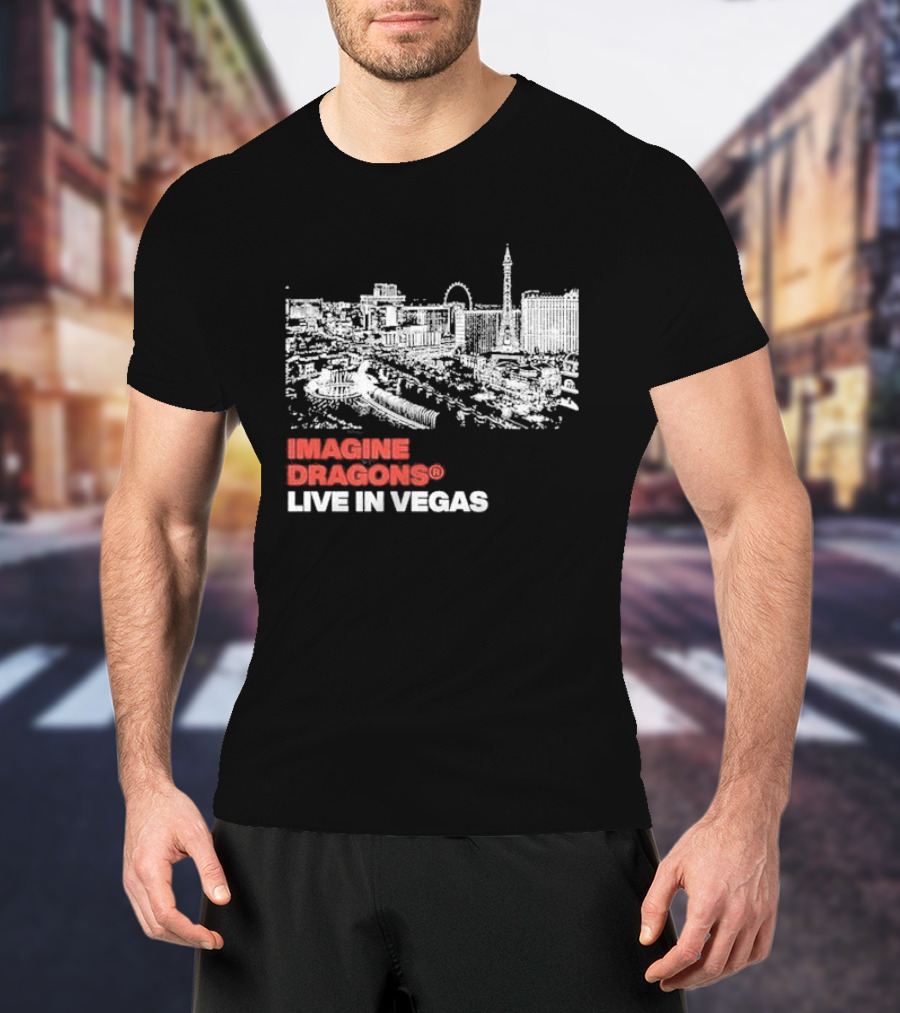 Imagine Dragons Live In Vegas Skyline Concert T-Shirt