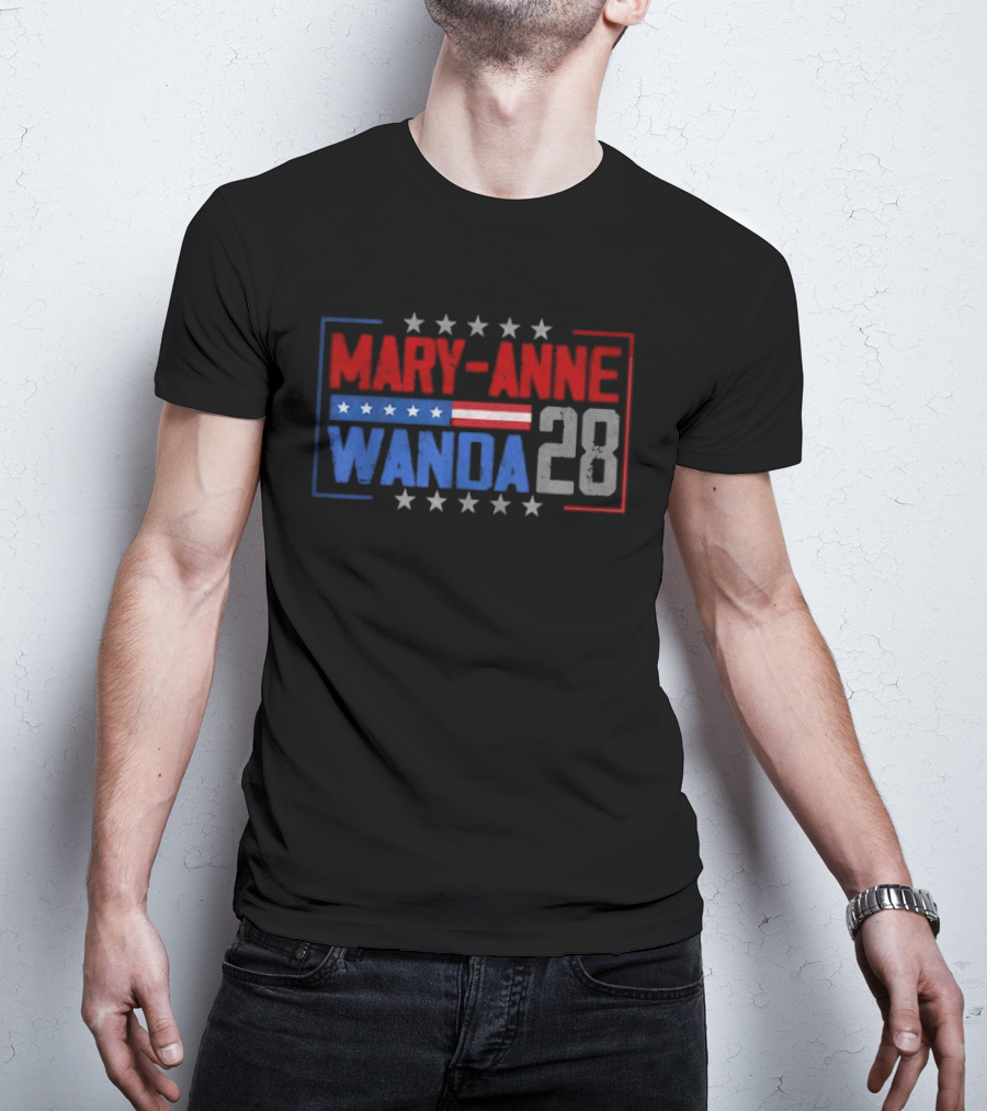 Mary Anne Wanda 28 American Flag Stars And Stripes T-Shirt