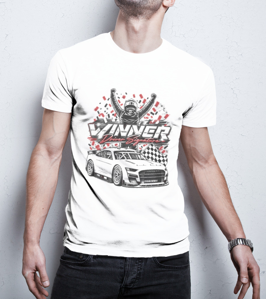 Chase Briscoe South Point 400 Race Winner Driver Signature Victory Car Roses T-Shirt