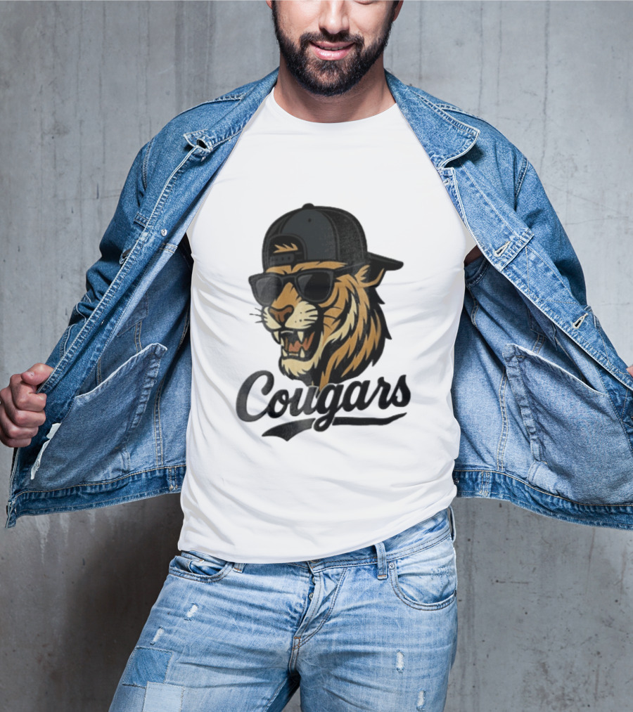 Cougars Tiger Sunglasses Baseball Cap Swagger T-Shirt