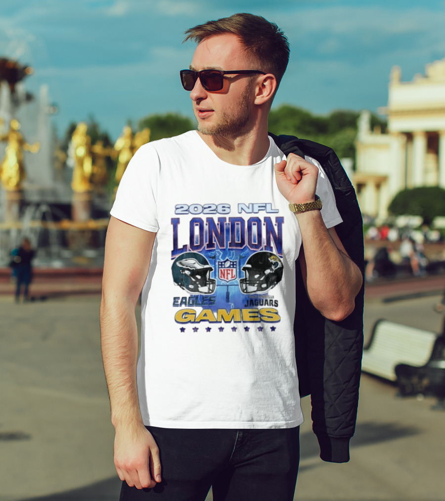 2026 NFL London Games Philadelphia Eagles Vs Jacksonville Jaguars Matchup T-Shirt