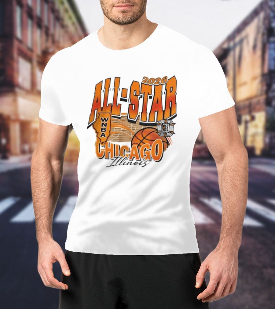 WNBA All Star 2026 Chicago Illinois Basketball Event T-Shirt