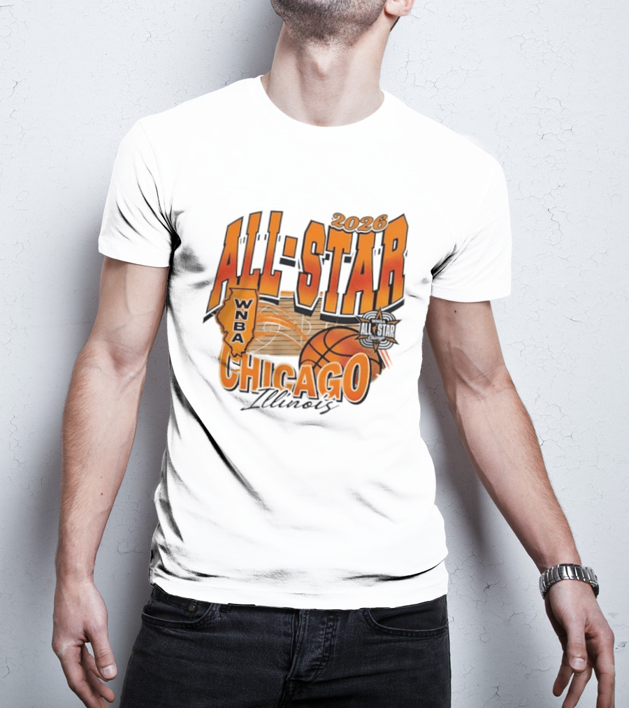 WNBA All Star 2026 Chicago Illinois Basketball Event T-Shirt