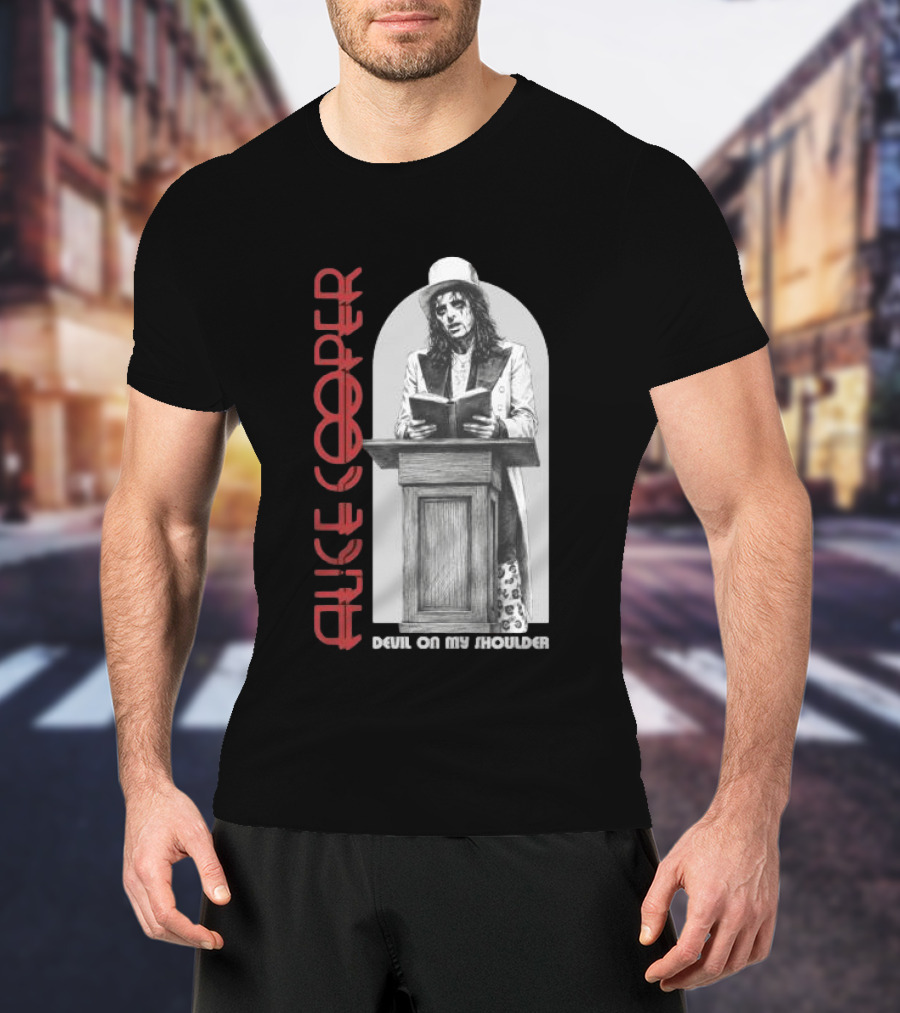 Alice Cooper Devil On My Shoulder Classic Rock Merchandise T-Shirt