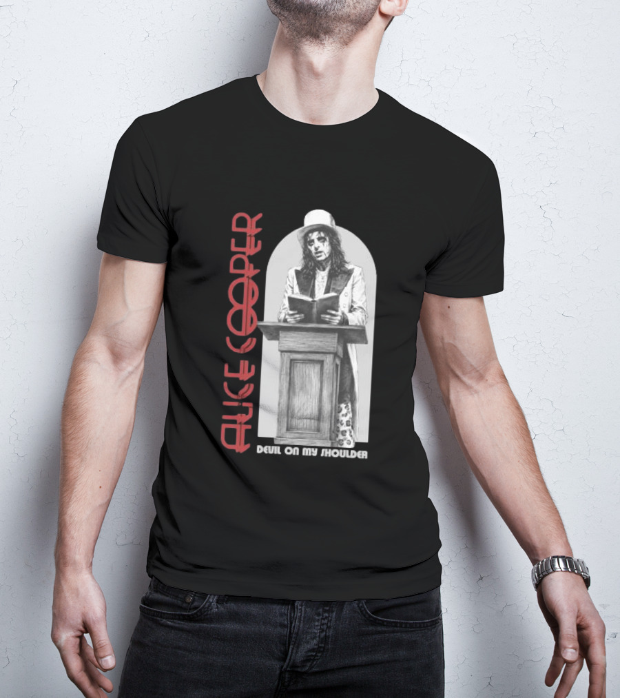 Alice Cooper Devil On My Shoulder Classic Rock Merchandise T-Shirt