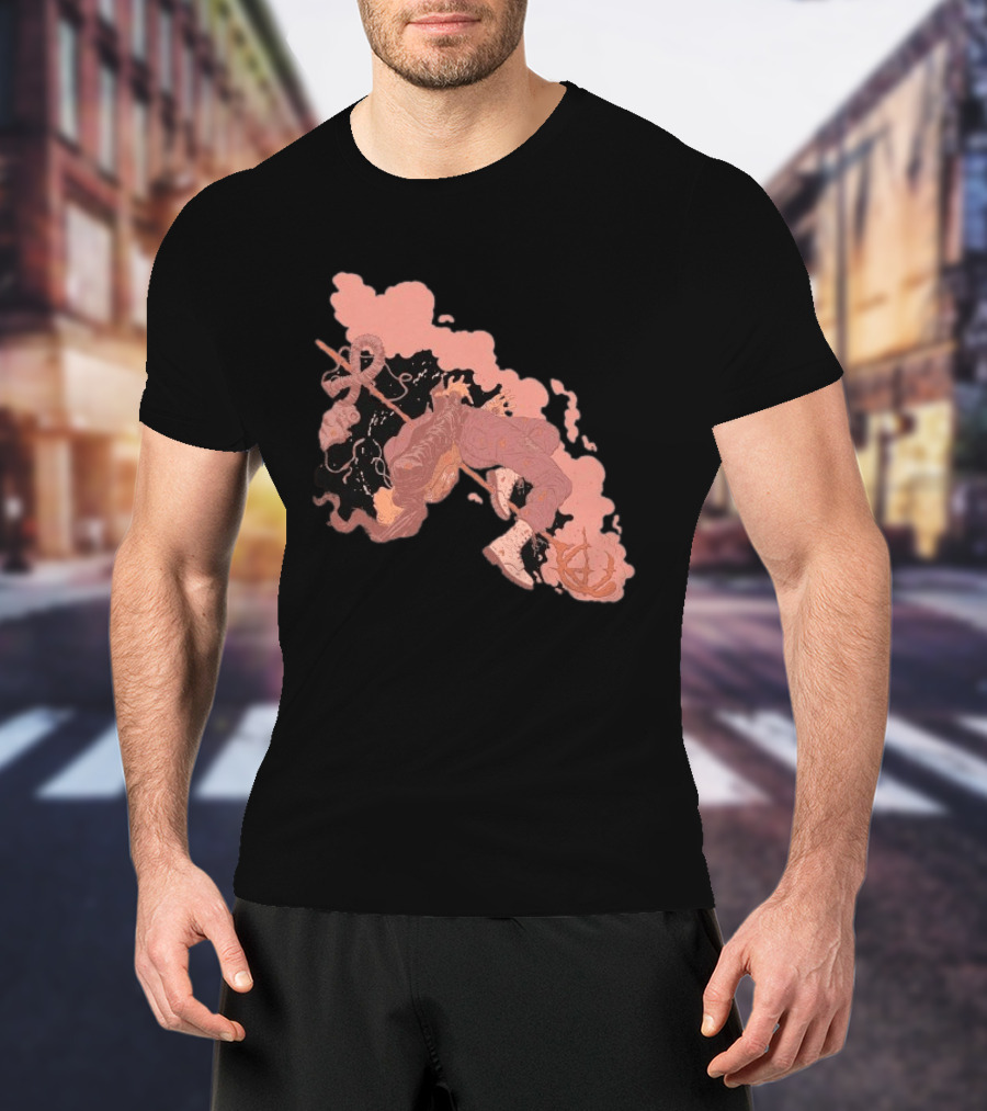 Demon Hunter Exile Warrior Art With Sword And Abstract T-Shirt